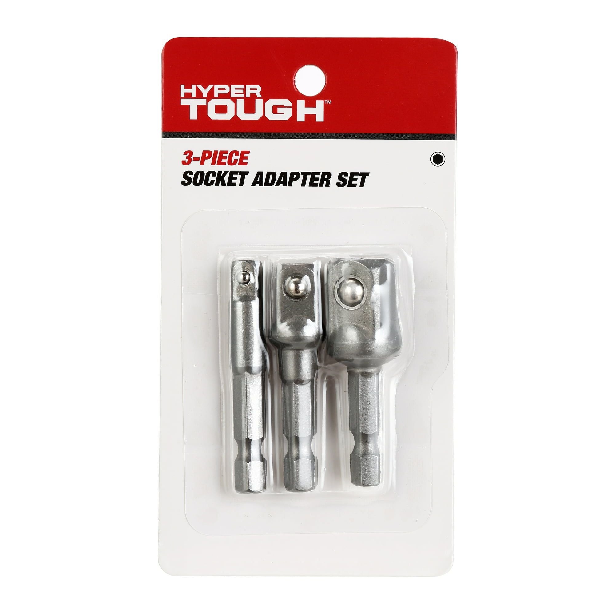 Hyper Tough 3-Piece Quick Connect Socket Adapter Set AU85043K, Socket Wrench and Set Type, New Condition