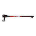Hyper Tough 4.5lb Wood Log Splitter Axe with Red & Black Double Injection Fiberglass 34" Handle