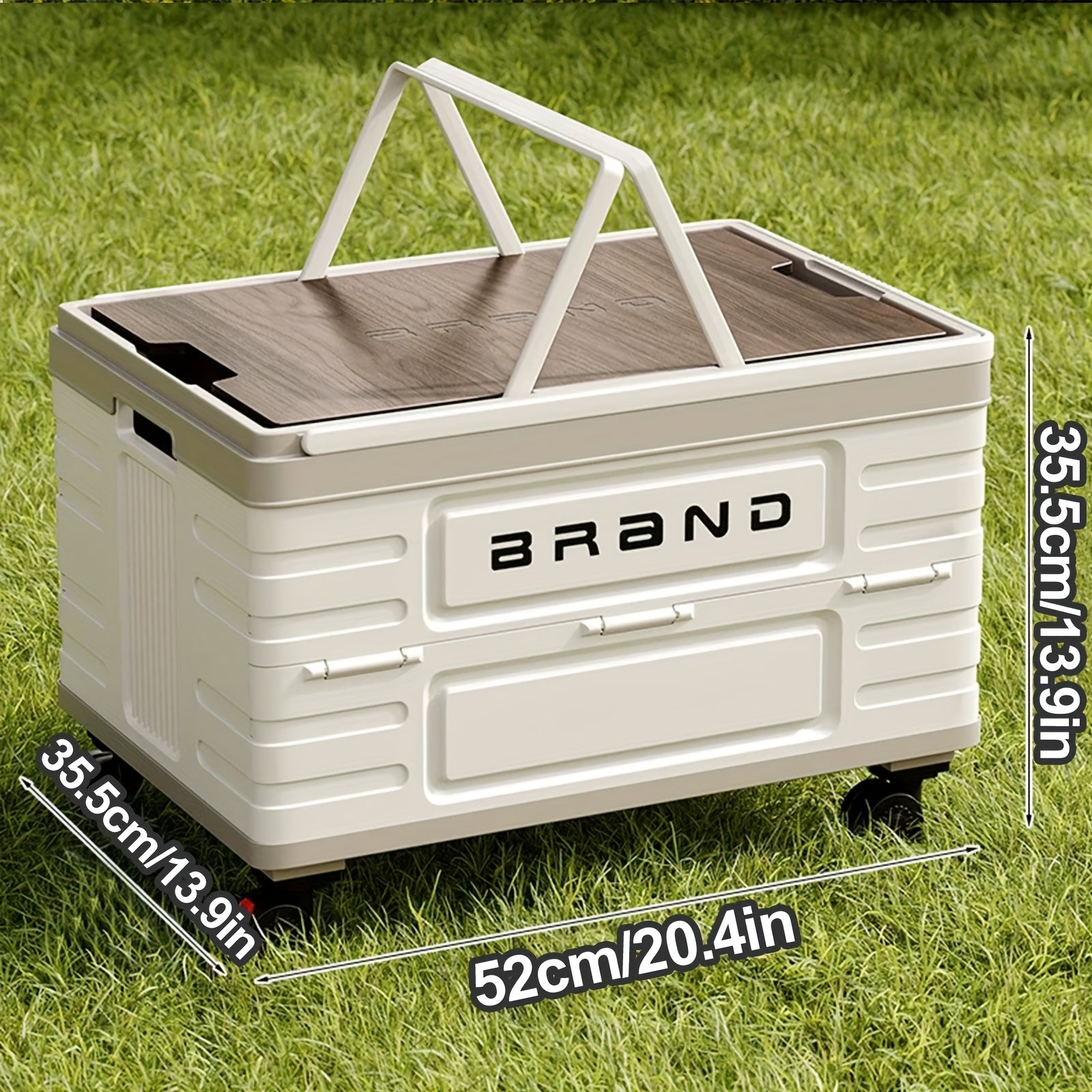 Foldable Storage Box with Wheels & Lid, Stackable Plastic Organizer Bin