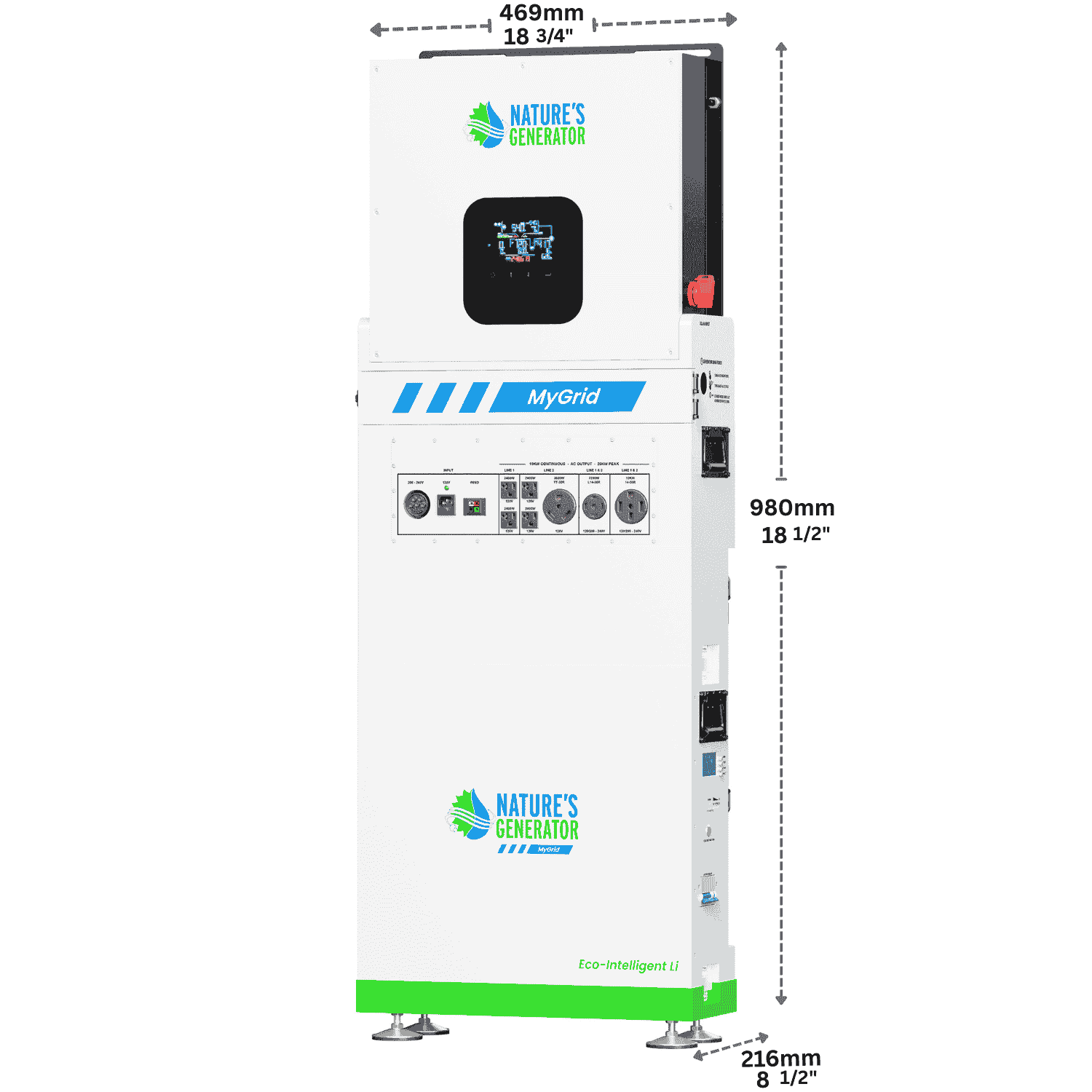 MyGrid 10K with Transfer Switch for House Battery Backup