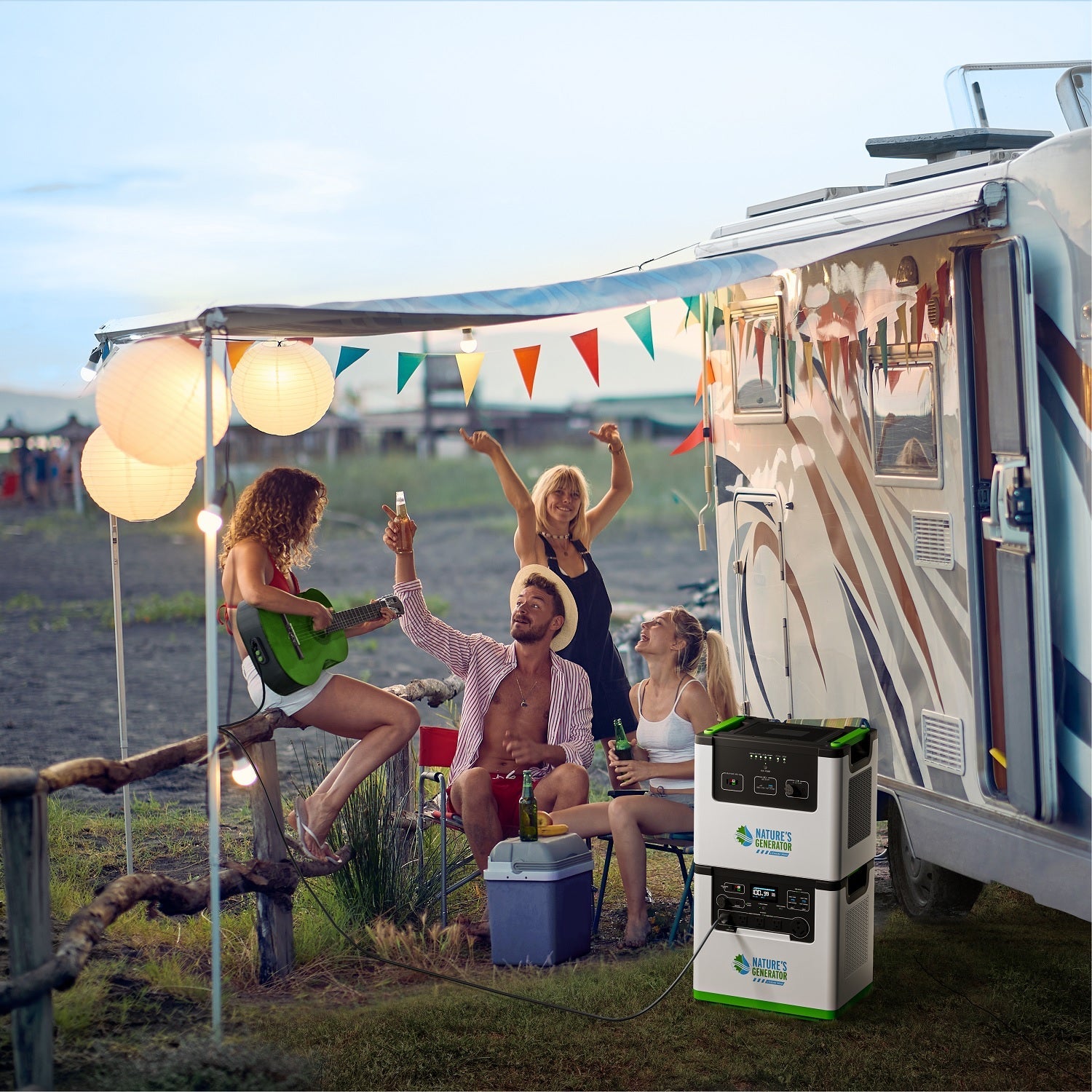 Nature's Generator Lithium 3600 Solar Generator and Transfer Switch