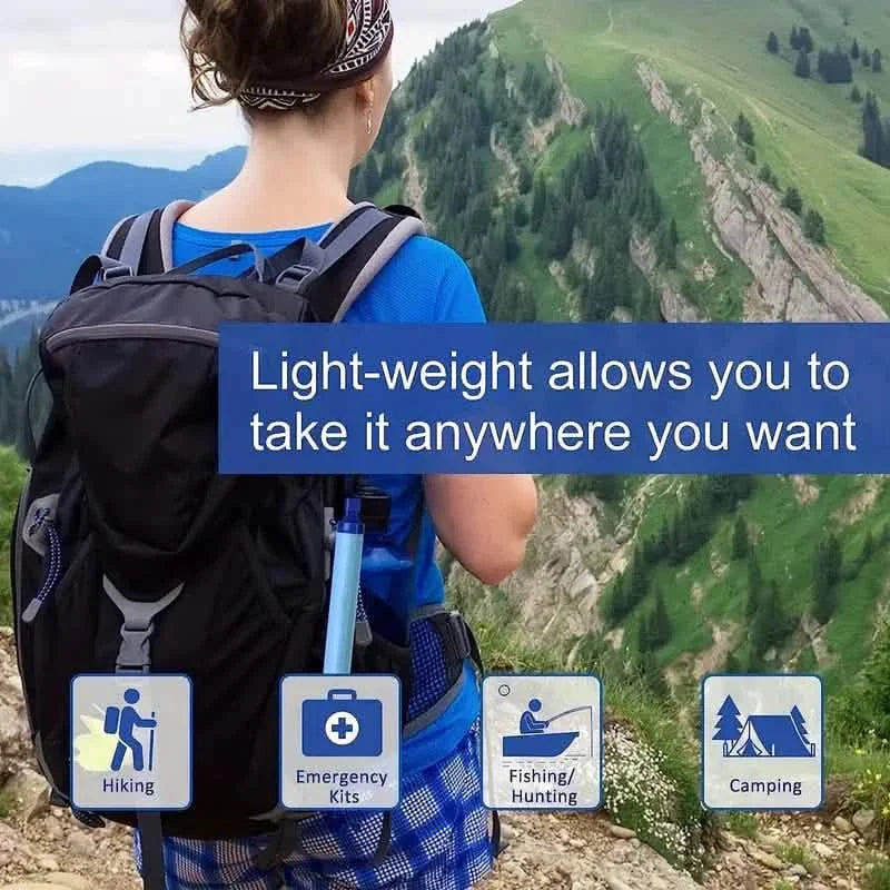 Portable Outdoor Water Purifier, 4-Stage Filtration System, Manual Reverse Osmosis Membrane