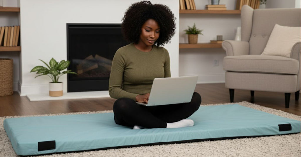 Matrix Air-Cell Memory Foam Camping Mattress - Portable Comfortable Roll Up Mattress